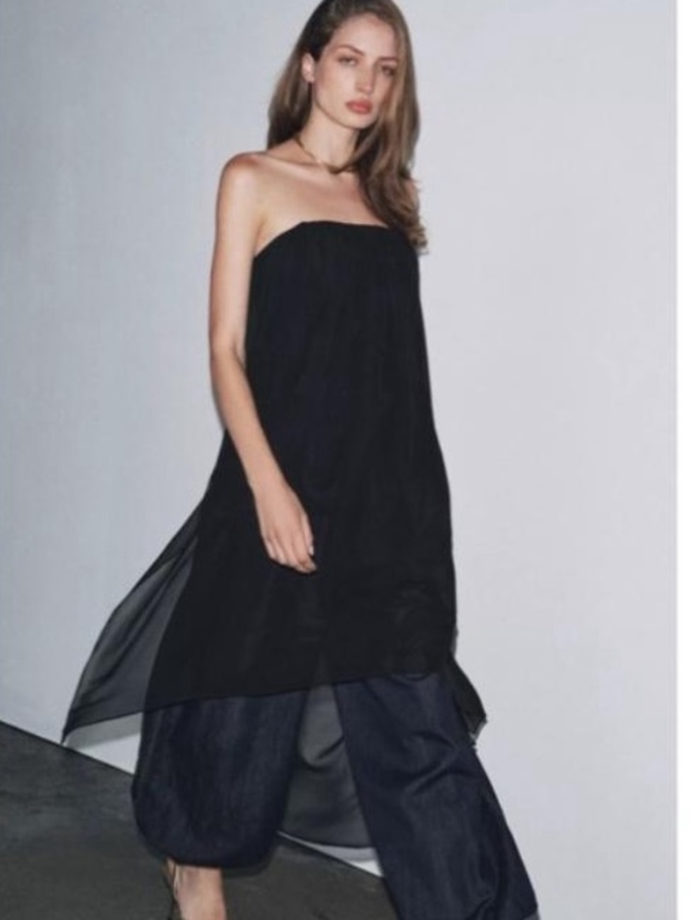 🔥🔥Zara ZW collection Strapless Black